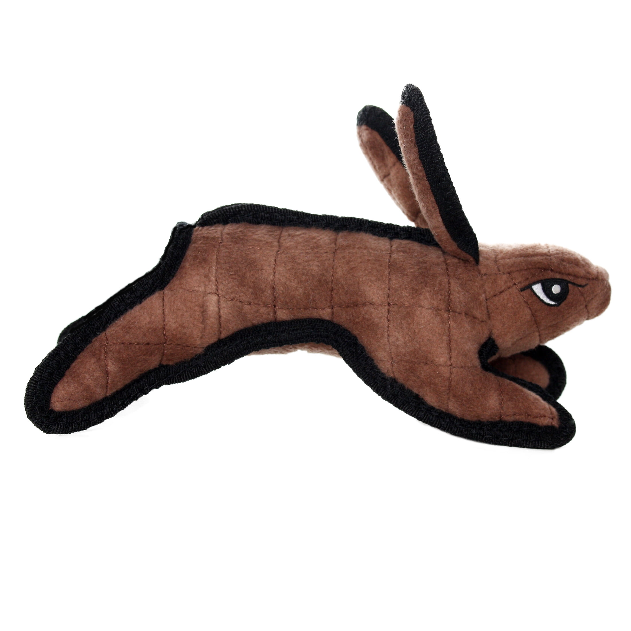 Tuffy Jr Barnyard Rabbit Brown Durable Plush Squeaky Dog Toy