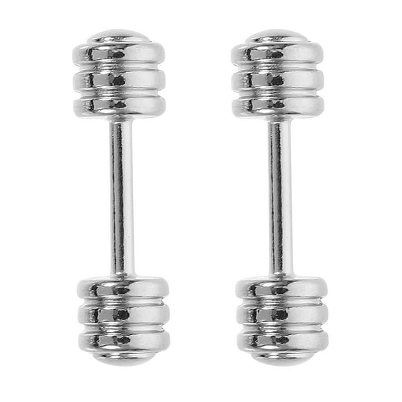 KAKOWELY 2 piezas de accesorios para casa de muñecas en miniatura, mini mancuernas, equipo deportivo en miniatura.