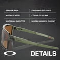 thumbnail image 2 of Oakley OO9147 Castel Rectangle Shaped Polarized Sunglasses for Men - Includes Official Eyewear Kit - Olive Ink Frame with Prizm Tungsten Lens, 2 of 6