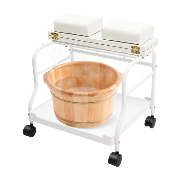 Beauty Salon Nail Or Foot Bath Spa Portable Trolley, Cart for Foot Rest Pedicure Manicure Funiture Massage Table Salon Supplies, Footrest Stand
