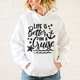 thumbnail image 2 of Nueva moda La vida es mejor en un crucero Sudadera con capucha estampada Unisex Otoño e Invierno Sudadera deportiva suelta Sudadera con capucha Casual Top, 2 of 4