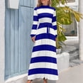 thumbnail image 4 of Vestido largo de rayas horizontales azules y blancas, vestido de fiesta, vestido de fiesta de estilo coreano, vestidos de mujer para verano 2024, 4 of 5