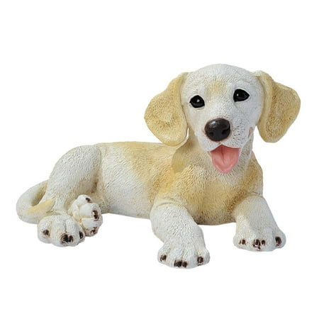Yellow Labrador Puppy Dog Statue