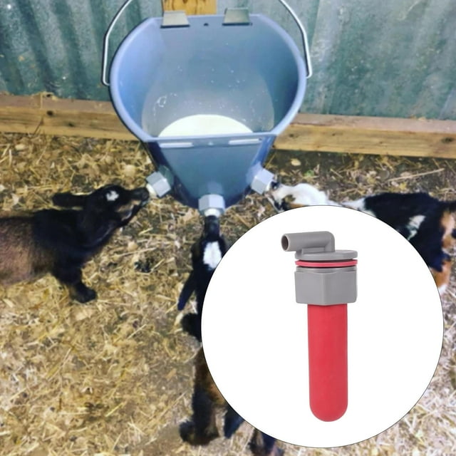Chupete para terneros con base fija, antirreflujo, apto para uso alimentario, ideal para corderos, burros, ganado vacuno, cabras y terneros.