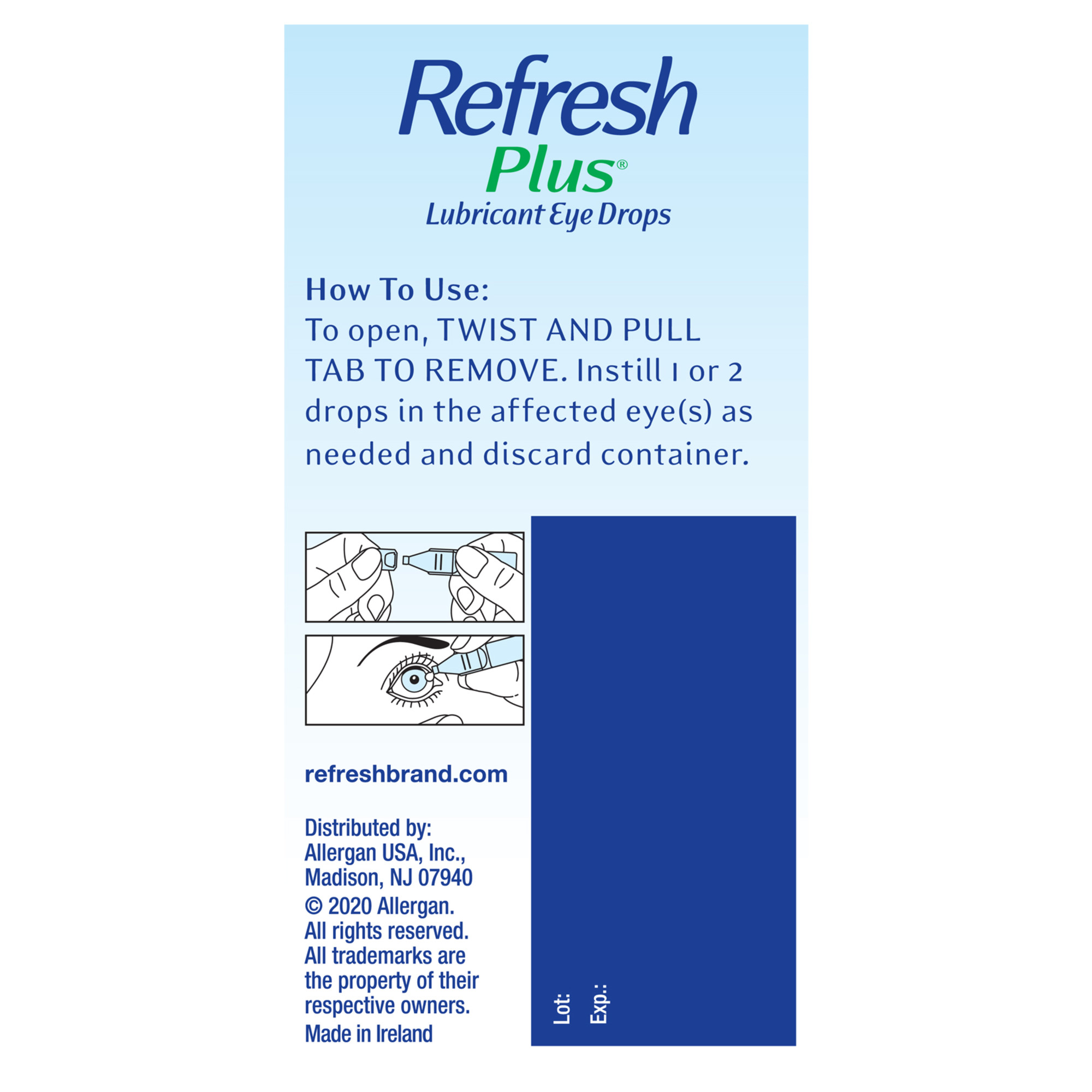 Refresh Plus Lubricant Eye Drops Non-Preserved Tears, 30 Single-Use  Containers, 0.4 mL - Walmart.com