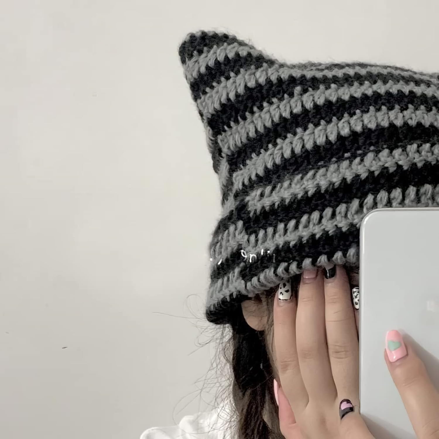 Kukuzhu Y2K Beanies Vintage Grunge Crochet Hats Kawaii Cute
