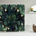 thumbnail image 4 of 3d Printed Green Tropical Plants Shower Curtains Bathroom Waterproof Polyester Leaves Bath Curtain Shower Curtain Bath Screen, 4 of 6