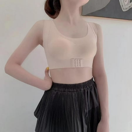 

Saient Women s Full Coverage Front Closure Wire Free Back Support Posture Bra
