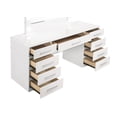 thumbnail image 3 of Felicity 9-drawer Vanity Table Lighted Mirror Glossy White, 3 of 7