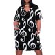 thumbnail image 1 of Vestido negro con bolsillos para mujer prenda holgada con escote triangular color blanco, 1 of 6