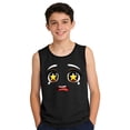 thumbnail image 4 of SGFCWSX Boys Summer Tank Tops Crew Neck Print Relaxed Fit Sleeveless Outdoor Daily Wear Tops for Kids Black Size 8 Years, 4 of 6