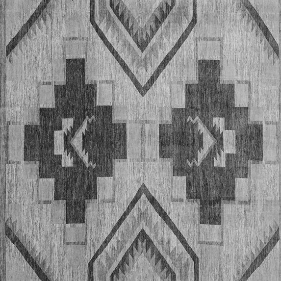 Ahgly Company Indoor Square Abstract Gray Modern Area Rugs, 3' Square