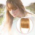 thumbnail image 3 of Wigs Human Hair Ladies Bangs Wig Front Fringe Head Clipped In The Human Hair Extension Wig Female Air Bangs Sideburns Qi Bangs Hairpin, 3 of 5
