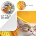 thumbnail image 3 of A Playful White Cat Dish Drying Mat Kitchen Mats Microfiber Counter Absorbent Dish Pad Drainer Rack, 3 of 8