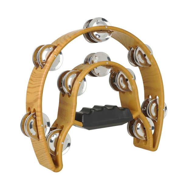 Campana De Mano Campana de mano de doble fila para instrumentos musicales de percusión de pandereta Orff de fiesta
