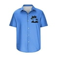thumbnail image 4 of Mefallenssiah Mode Hommes Confortable Impression Manches Courtes Col Chemise Chemisier, 4 of 4
