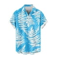 thumbnail image 5 of Cllios Hawaiian Shirt for Men Funny Tropical Print Aloha Tops Quick Dry Cuban Collared Short Sleeve T-shirts Oversized Button Down Bowling Shirts S-4XL, 5 of 6