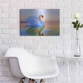 thumbnail image 5 of Luxe Metal Art 'White Swan' by Ata Alishahi, Metal Wall Art, 24"x16", 5 of 8