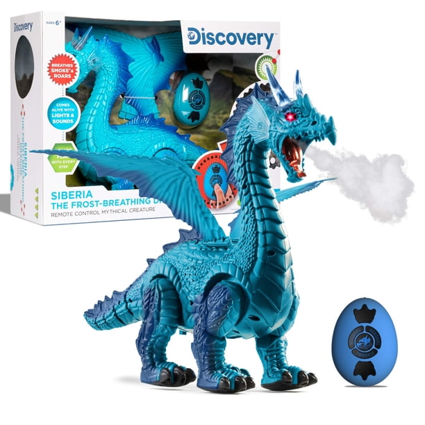 Juguete de dinosaurio Discovery Kids RC Dragon Smoke con mando a distancia