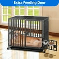 thumbnail image 4 of Uforic 37 inch Heavy Duty Dog Crate, Dog Cage Kennel with Lockable Wheels and Removable Tray, 4 of 10