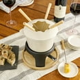 thumbnail image 5 of Twine Farmhouse Kitchen Enamel Cast Iron Fondue Set - Cheese Melting Pot, 5 of 8