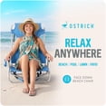 thumbnail image 2 of Ostrich Ladies Comfort Backpacker, Outdoor Beach & Pool Chair with Backpack Straps, Blue, 2 of 13