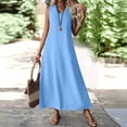 thumbnail image 2 of Misright Dresses for Women Cotton Linen Maxi Dress Casual Sleeveless Long Sundress Vacation Outfits, 2 of 9