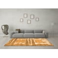 thumbnail image 3 of Ahgly Company Indoor Square Oriental Orange Industrial Area Rugs, 3' Square, 3 of 4