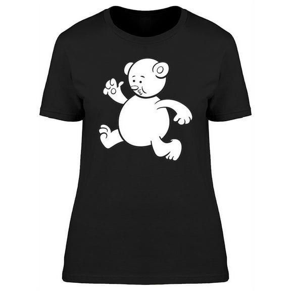 Cool Funny Bear Doodle Cartoon T-Shirt Women -Image by Shutterstock, Female Small