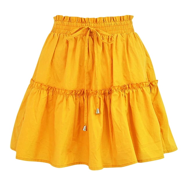 Falda corta sedosa de la cadera del paquete de la gasa sólida de la moda de la mujer Wmkox8yi FGJ2439