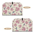 thumbnail image 6 of FOR U DESIGNS Cherry Blossom Hummingbird Print Microwave Oven Dust Cover Uv Protection Microwave Dust Covers Cloth Foldable Lid for Air Fryer Toaster Oven with Top Handle-L, 6 of 8