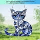 thumbnail image 4 of Blue & White Cat Suncatcher Ornament, Acrylic Cat Suncatcher Garden Decor, 4 of 5