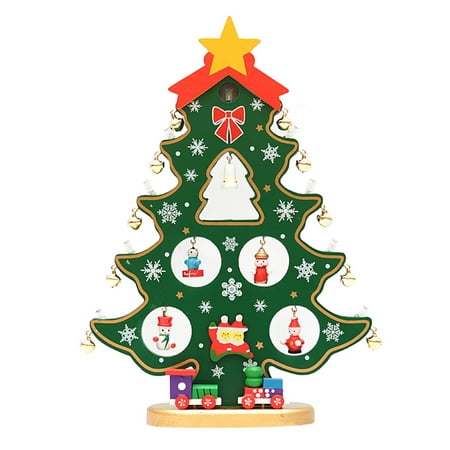 

12pcs Christmas Tree Wooden Pendant Decorative Hanging Pendants Creative DIY Hanging Decor for Christmas (12 pcs per Box)
