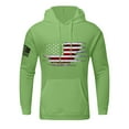 thumbnail image 2 of GIPQJK Plus Size Men's Usa Flag Hoodies Big and Tall Graphic Pullover Tops Fall Fashion 2024 Sweatshirts with Pockets,Green 6XL, 2 of 4