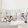 thumbnail image 4 of Ambesonne Spring Throw Pillow Cover 2 Pack, Flower Butterflies, 16", Maroon Black Pink, 4 of 5