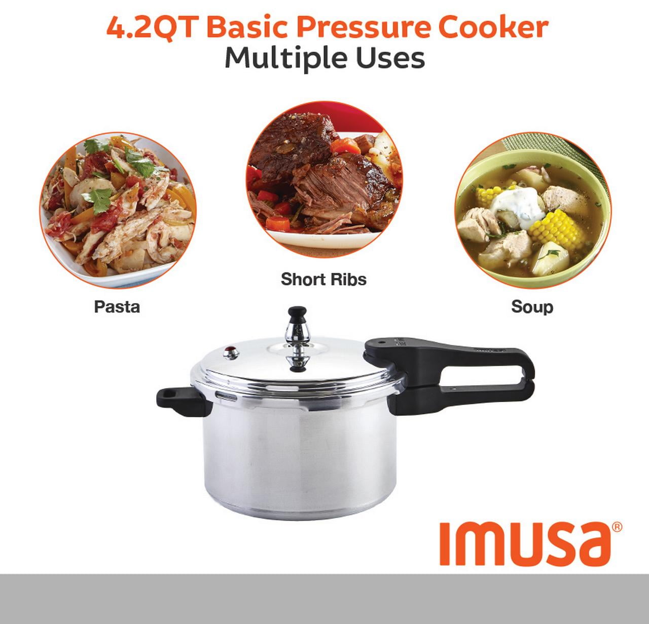 Imusa Stovetop Aluminum Pressure Cooker With Safety Regulator lupon