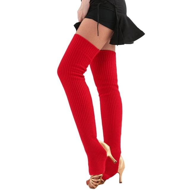 Minnieouse 1 par de calentadores de piernas para mujeres y niñas, medias de Ballet largas sin pies para invierno y otoño Ropa, zapatos y accesorios Miscelánea Rojo Minnieouse PS13012-03