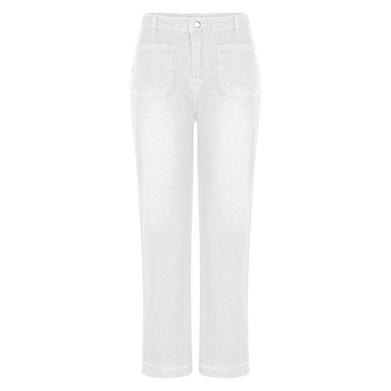 plus size Wide Leg jeans for Women Trendy High Waisted Stretchy