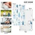 thumbnail image 6 of Yayeee 100% Cotton Hand Towels for Bathroom 16" x 28" Soft Absorbent Kitchen Towel, Blue Simple Cartoon Snowmen, 6 of 7