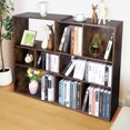 thumbnail image 3 of Caulitar 3-Tier Storage Organizer Bookshelf Bookcase with Adjustable Storage Shelves Box, 3 of 8