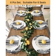 thumbnail image 4 of 13 Inch Round Placemats Set of 6, Grey Black Leaves Non Slip Heat Insulation PP Table Mats, Summer Botanical Watercolor Leaf Washable Place Mats for Kitchen Dining Party Table Decor, 4 of 7