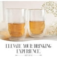 thumbnail image 2 of Elle Decor Insulated Tumbler, Set of 2, Double Wall Crushed Design, 8.5  oz Hiball Glasses, 2 of 7