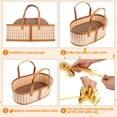 thumbnail image 4 of Juego de cestas de regalo Orchidleaf de bambú plegable con asas, 2 unidades, 4 of 7