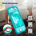 thumbnail image 5 of Fintie Case for Nintendo Switch Lite 2019 w/3 Game Card Slots - Soft Silicone [Shock Proof] [Anti-Slip] Protective Cover w/Ergonomic Grip Comfortable Grip ,Turquoise, 5 of 8