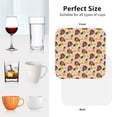 thumbnail image 6 of Yiaed ladybug and flower Print Leather Coasters for Drinks - Cup Coasters Coffee Table Kitchen Table Bar, Home & Office Gifts Handmade Drink Coasters-Square, 6 of 6