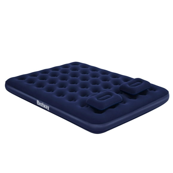 Colchón Inflable Bestway Cama Queen 67374 Azul Con Almohadas y Bomba Manual