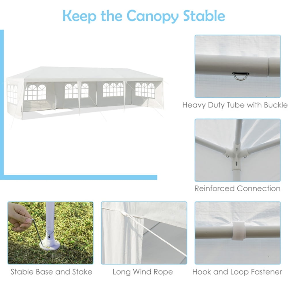 Aimee Lii 10 x 30 Feet Canopy Tent with 5 Removable Sidewalls for Party Wedding BBQ Events Aimee Lii 10 x 30 Feet Canopy Tent with 5 Removable Sidewalls for Party Wedding BBQ Events