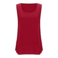 thumbnail image 5 of Sawvnm Womens Sleeveless Tank Top Loose Fit Summer Blouse Casual Scoop Neck Flowy Layered Shirt Lightweight Breathable Solid Color Tunic Top for Daily Wear Vacation Beach, 5 of 9