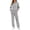 Light Gray #125, variant on Women's 2 Piece Hoodie Set Pullover Sweatshirt and Cargo Wide Leg Pants Relaxed Casual Fall Fleece Sweatsuit Set