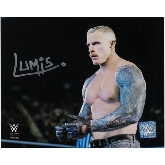Dexter Lumis WWE Autographed 8" x 10" In Ring Stare Down Photograph - Fanatics Authentic Certified
